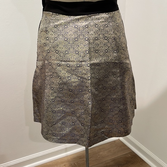 Narciso Rodriguez for design nation brocade gold black skirt, size 4. EUC. - Picture 3 of 10